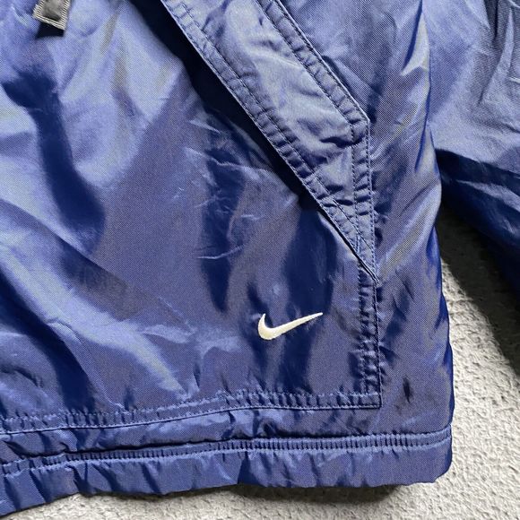 Vintage Y2K NIKE Fleece Lined Full Zip Jacket Mens Medium Shacket Cyber - Picture 5 of 16